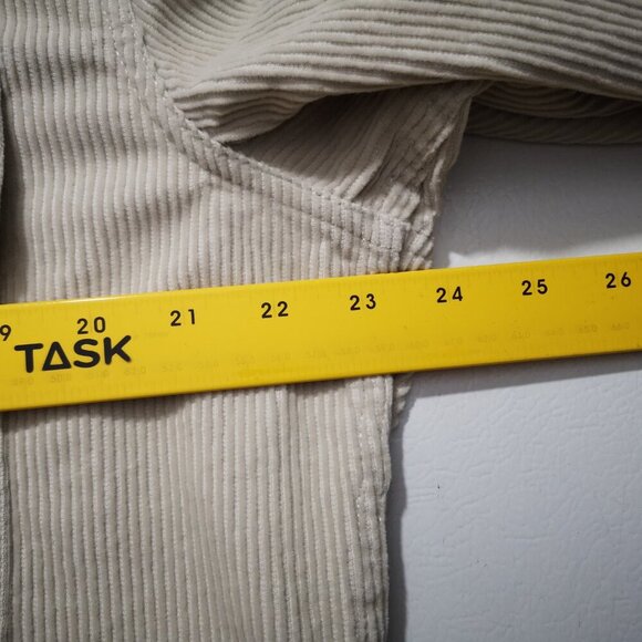 H&M Men's Size Medium Full Zip Beige 100% Cotton Corduroy Jacket - Picture 8 of 9